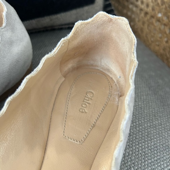 CHLOE Lauren suede grey ballet flats - Picture 3 of 9